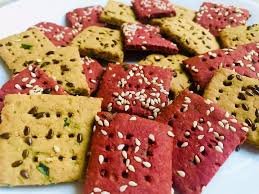 Baked Beetroot & Chickpea Flour Crackers