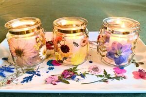 Botanical "Pressed Flower" Jar Candles