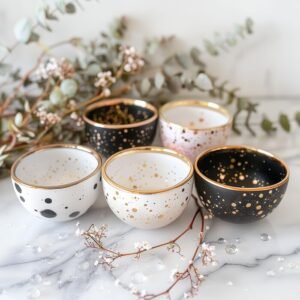 Hand-Burnished "Black Pottery" Serving Bowls