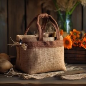 Heavy-Duty Golden Jute Tote