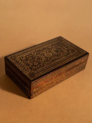 "Tarkashi" Brass Inlay Wooden Pendants