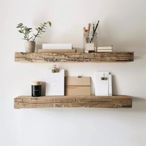 Reclaimed Wood Floating Shelves