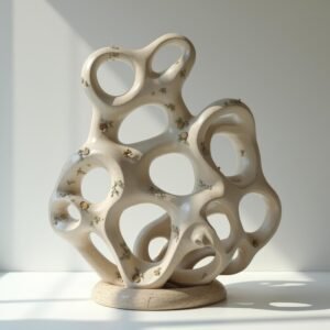 Sculptural "Crumpled" Ceramic Vases