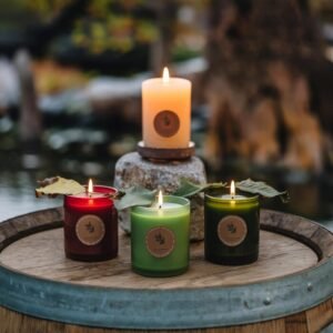 Upcycled Wine Bottle Soy Candles