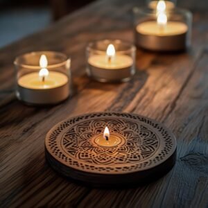 "Wellness" Chakra-Balancing Crystal Candles